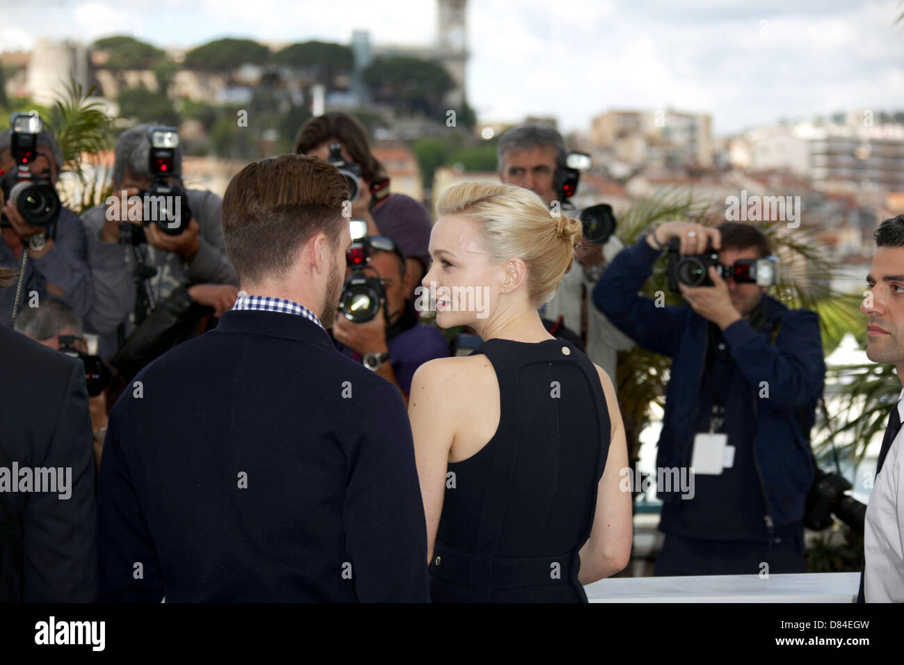 Acteurs Justin Timberlake (l-r) et Carey Mulligan assister à la photocall de "Inside Llewyn Davis" lors de la 66e Festival International du Film de Cannes au Palais des Festivals de Cannes, France, le 19 mai 2013. Photo : Hubert Boesl Banque D'Images