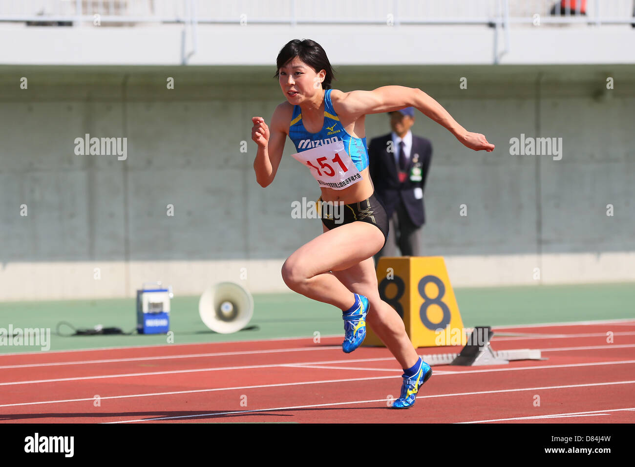 Ichikawa Kana, le 18 mai 2013 - Athlétisme : Le 55e East Japan Industrial Athletics Championship Women's 200m au stade d'athlétisme de Kasamatsu, Ibaraki, Japon. (Photo de YUTAKA/AFLO SPORT) [1040] Banque D'Images