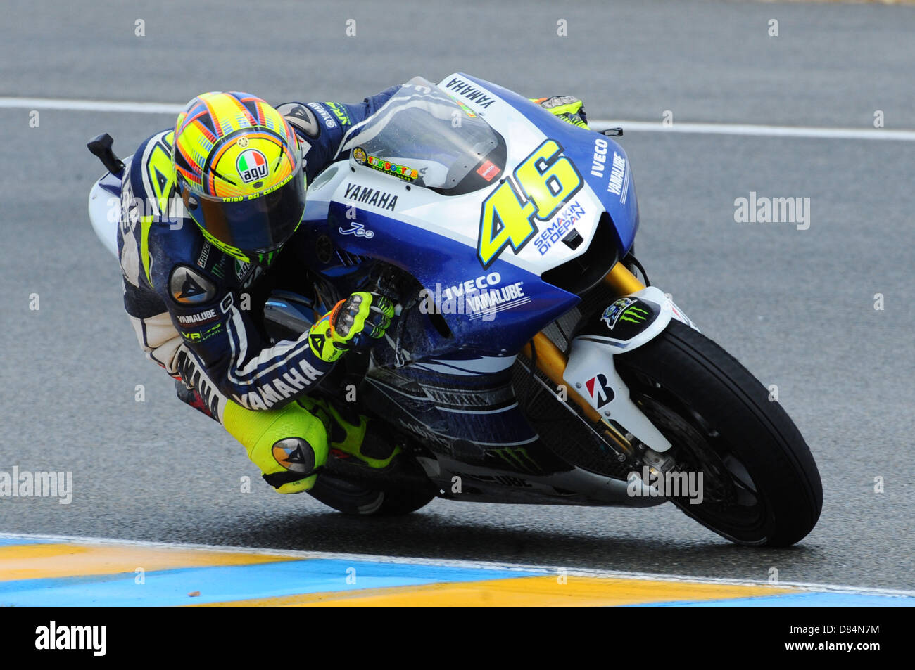 Le Mans, France. 19 mai, 2013. Valentino Rossi lors du Championnat du Monde  Moto GP du Mans circuit de course Photo Stock - Alamy