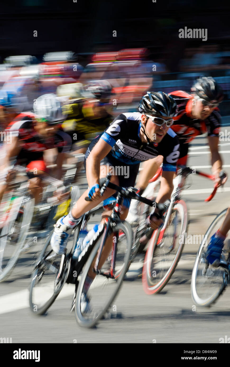 Courses cyclistes Motion Blur Bicycle Banque D'Images