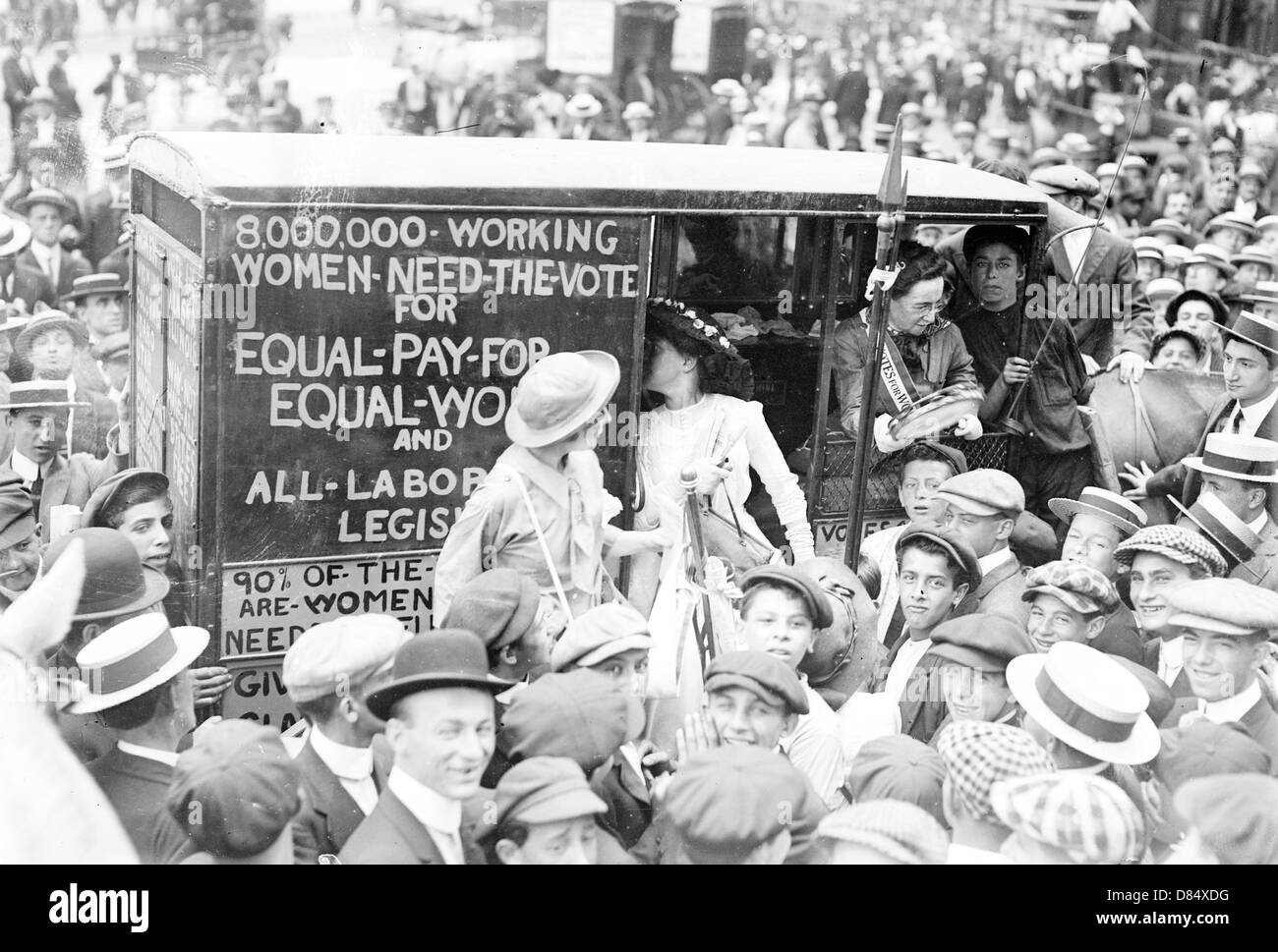 Les suffragettes sur chemin de Boston. USA Banque D'Images