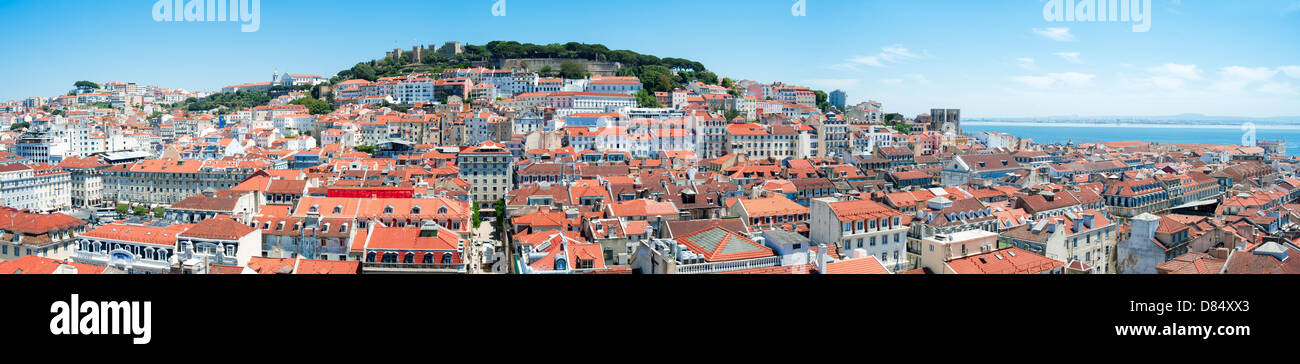Vue panoramique de la ville de Lisbonne au Portugal Banque D'Images