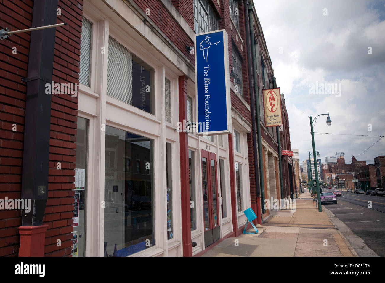 Une vue de la construction des fondations du blues au centre-ville de Memphis, Tennessee Banque D'Images