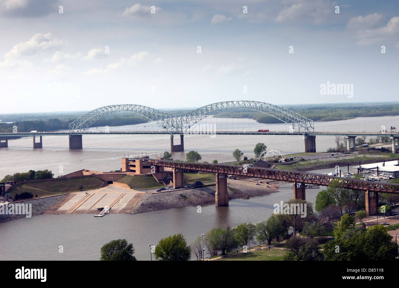 Une vue de Mud Island River Park à Memphis, Tennessee Banque D'Images