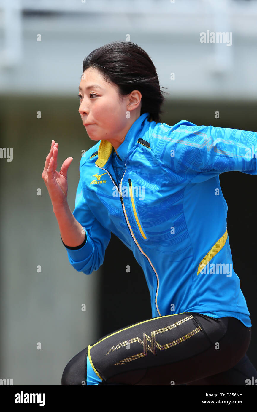 Ichikawa Kana, 19 mai 2013 - Athlétisme : Le 55e East Japan Industrial Athletics Championship Women's 100m au stade d'athlétisme de Kasamatsu, Ibaraki, Japon. (Photo de YUTAKA/AFLO SPORT) Banque D'Images