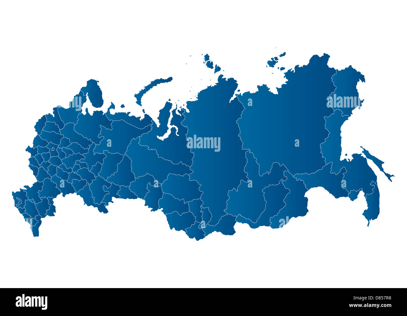 Carte vectorielle de la Fédération de Russie Banque D'Images