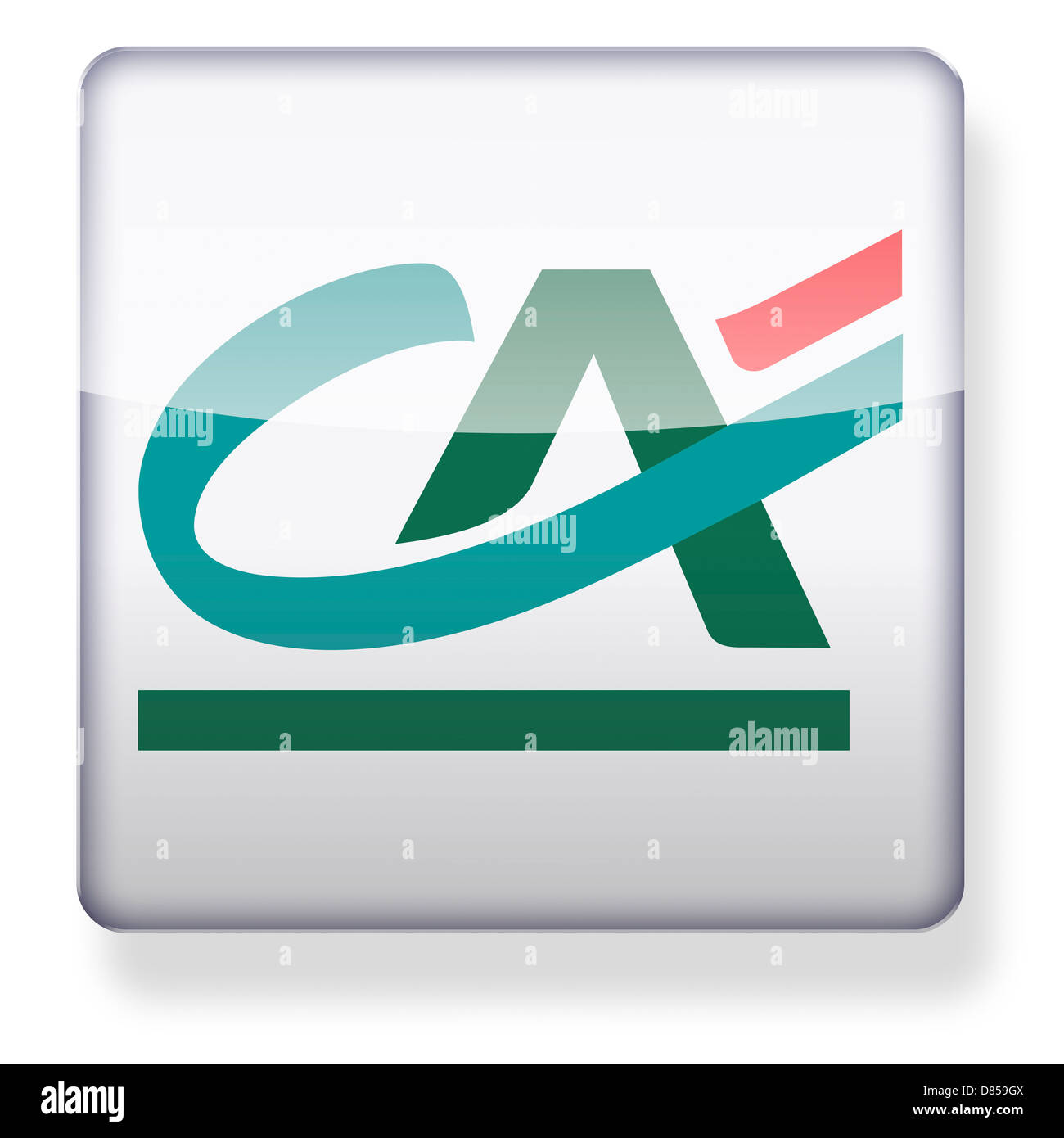 Logo Crédit agricole comme une icône de l'application. Chemin de détourage inclus. Banque D'Images