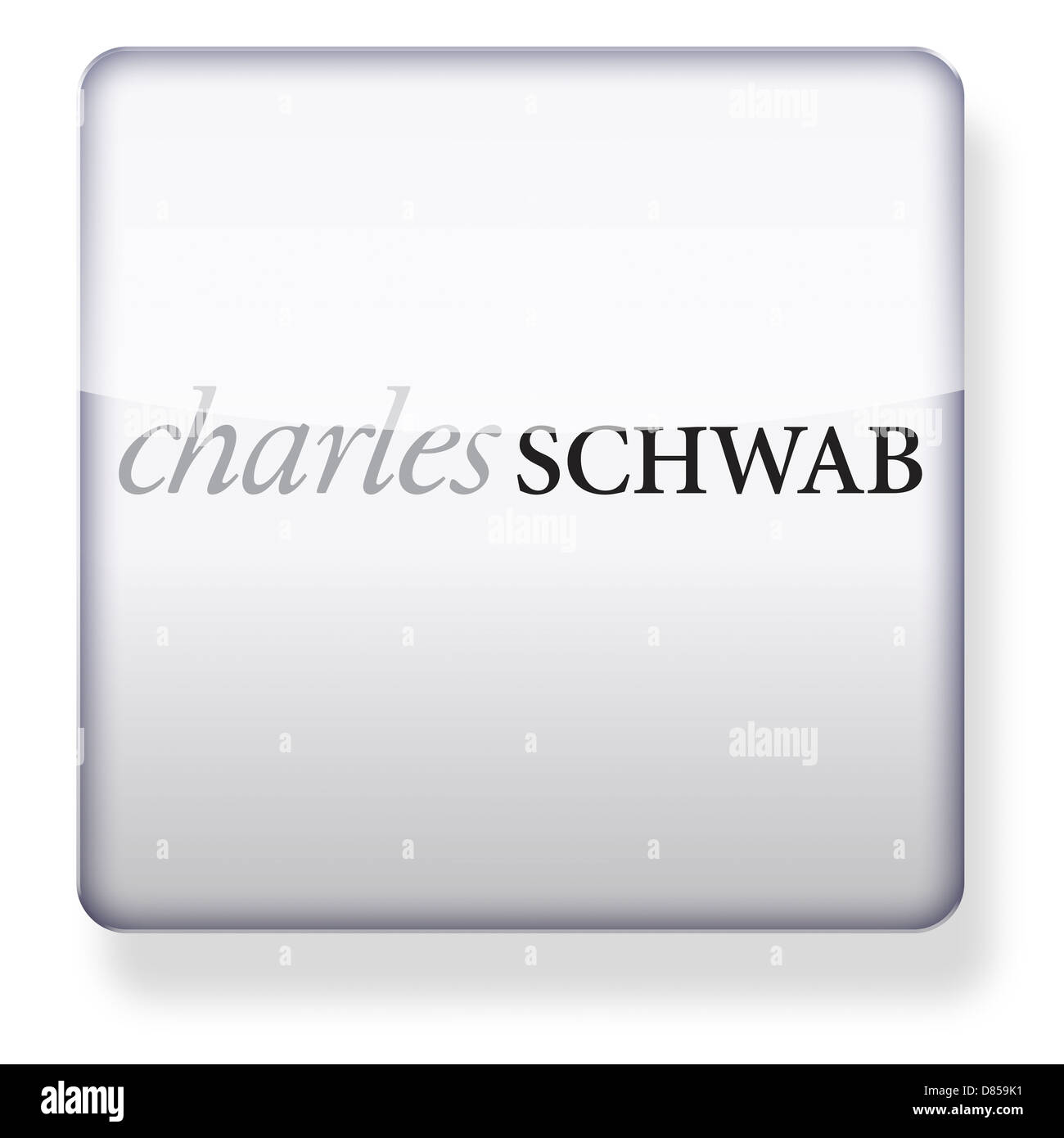 Charles Schwab logo comme une icône de l'application. Chemin de détourage inclus. Banque D'Images