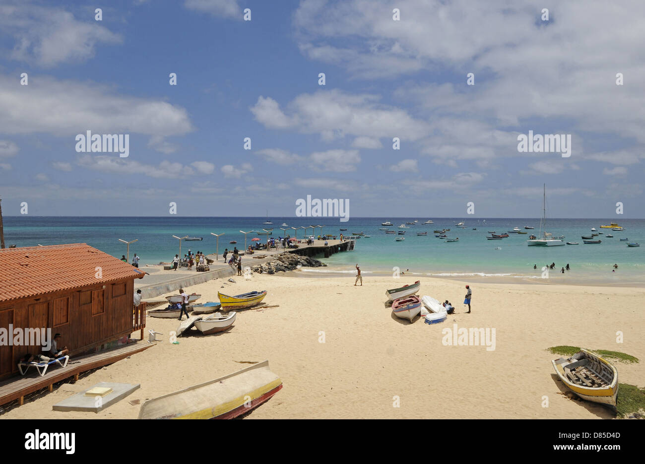 Santa Maria Beach Île de Sal au Cap Vert Banque D'Images