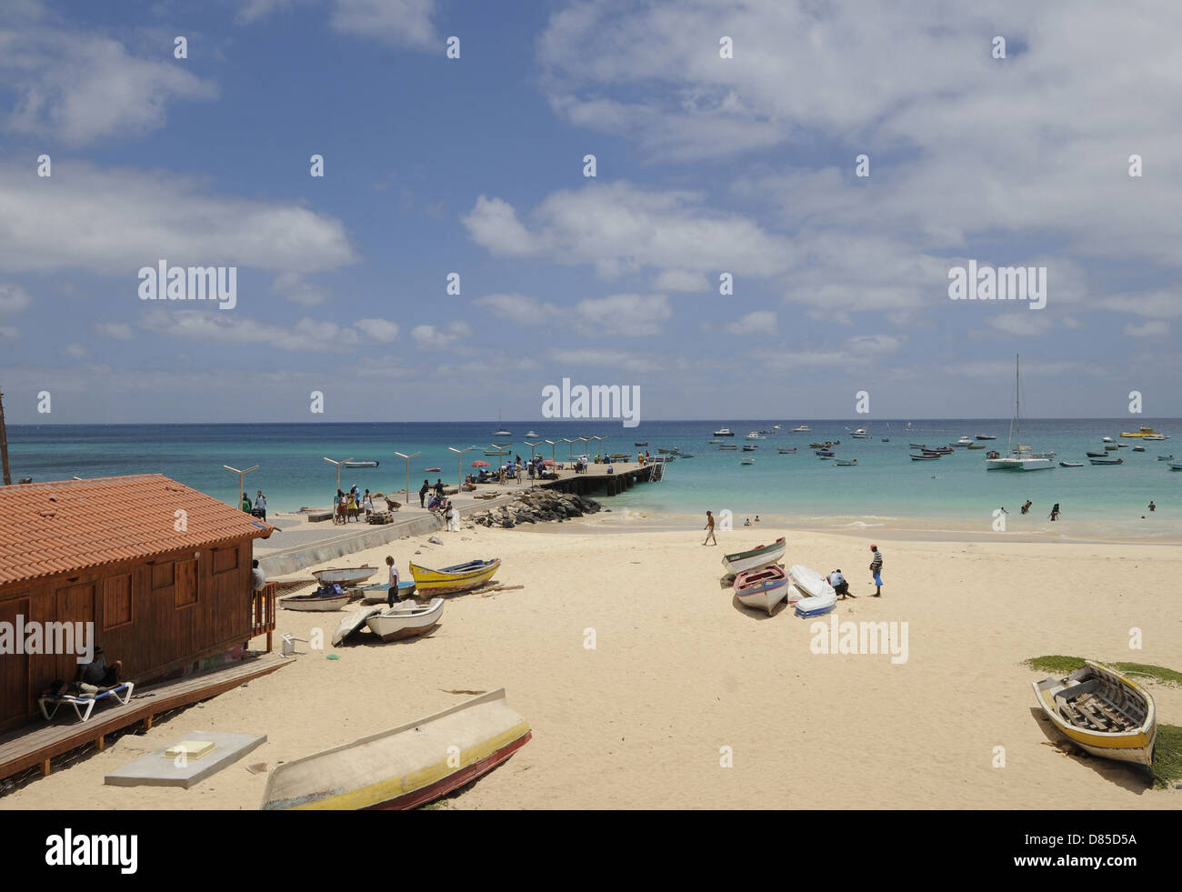 Santa Maria Beach Île de Sal au Cap Vert Banque D'Images
