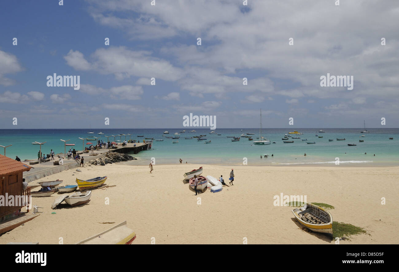 Santa Maria Beach Île de Sal au Cap Vert Banque D'Images