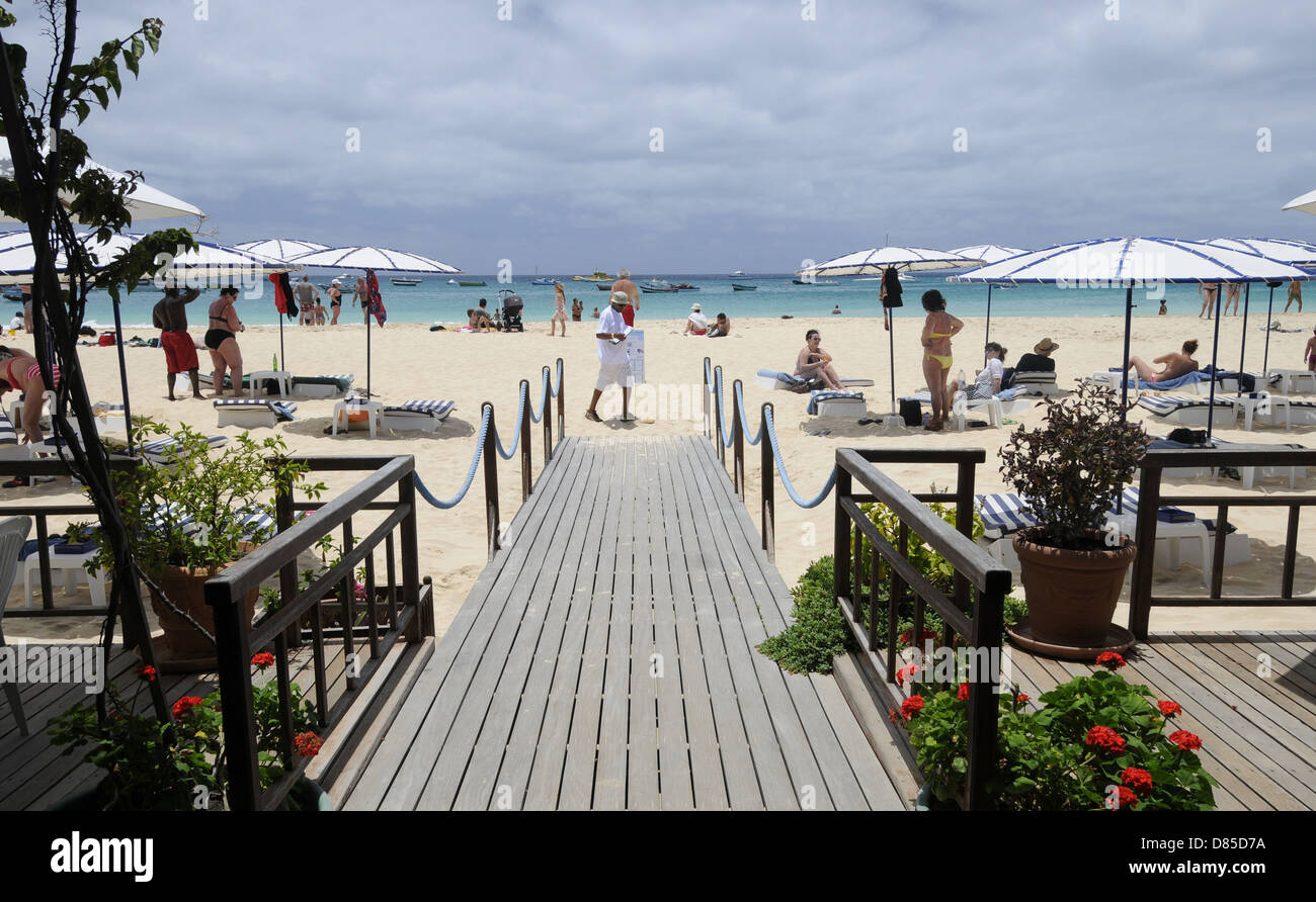 Santa Maria Beach Île de Sal au Cap Vert Banque D'Images