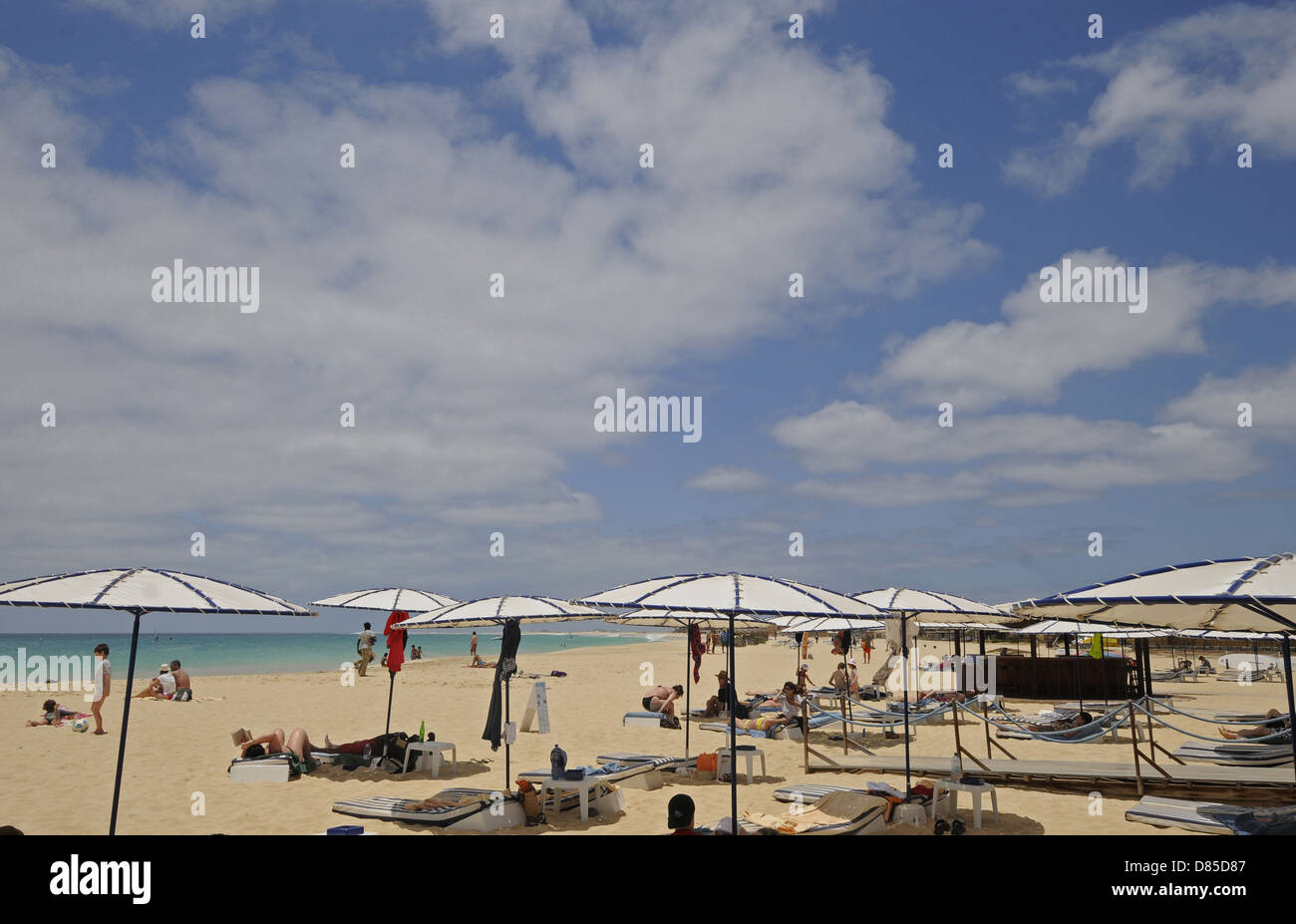 Santa Maria Beach Île de Sal au Cap Vert Banque D'Images