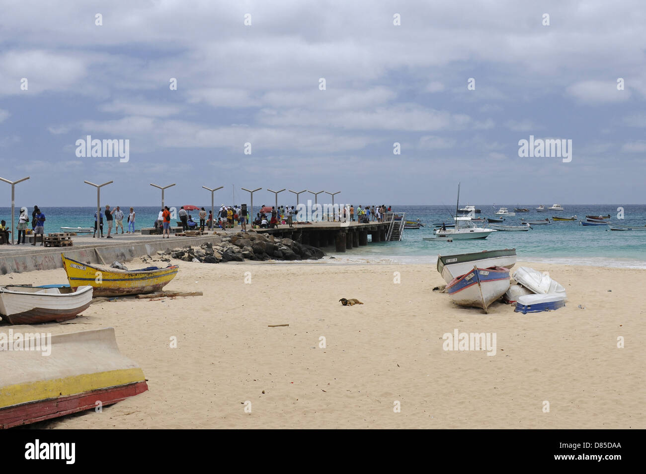 Santa Maria Beach Île de Sal au Cap Vert Banque D'Images