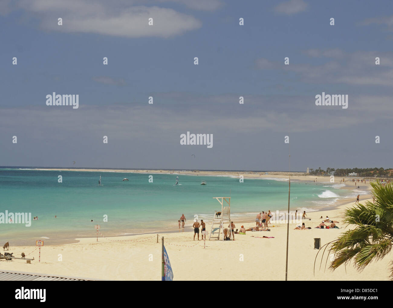Santa Maria Beach Île de Sal au Cap Vert Banque D'Images