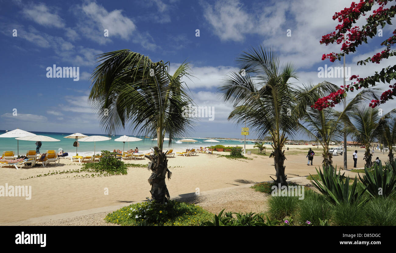Santa Maria Beach Île de Sal au Cap Vert Banque D'Images