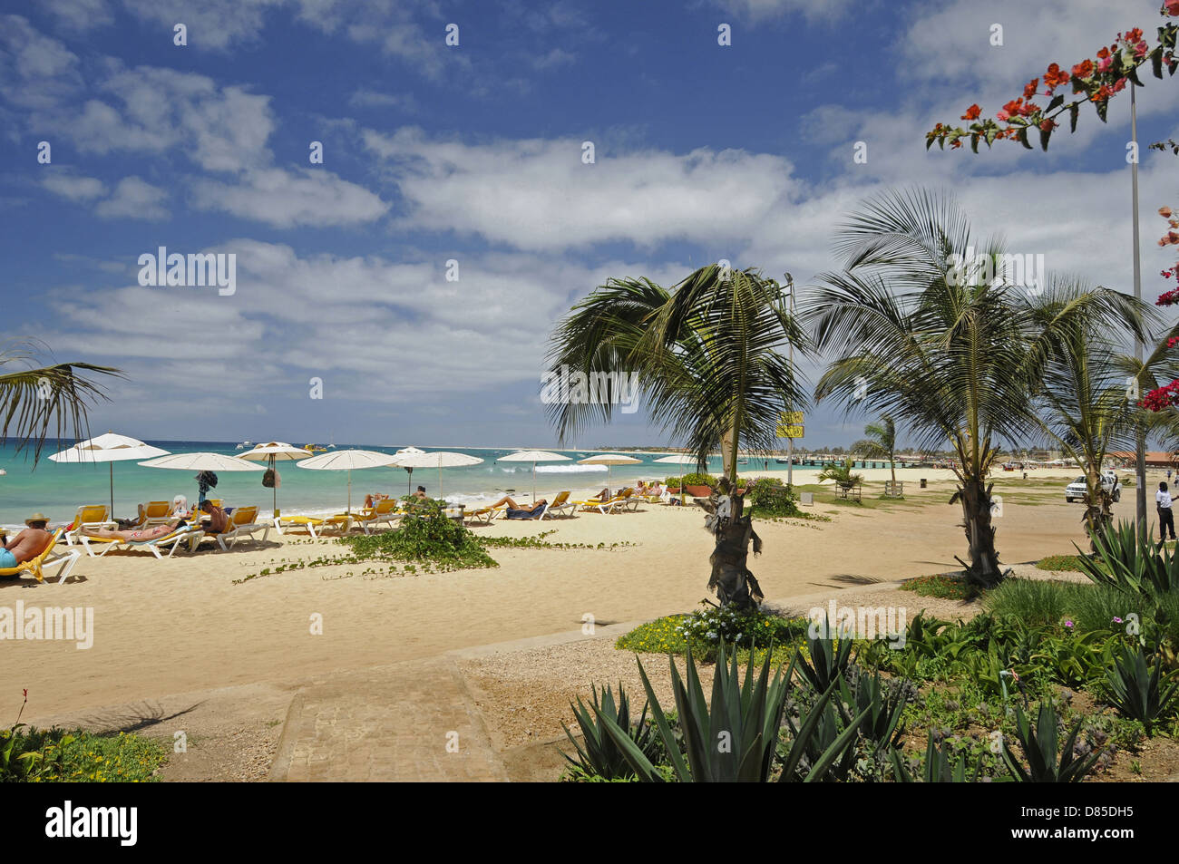 Santa Maria Beach Île de Sal au Cap Vert Banque D'Images