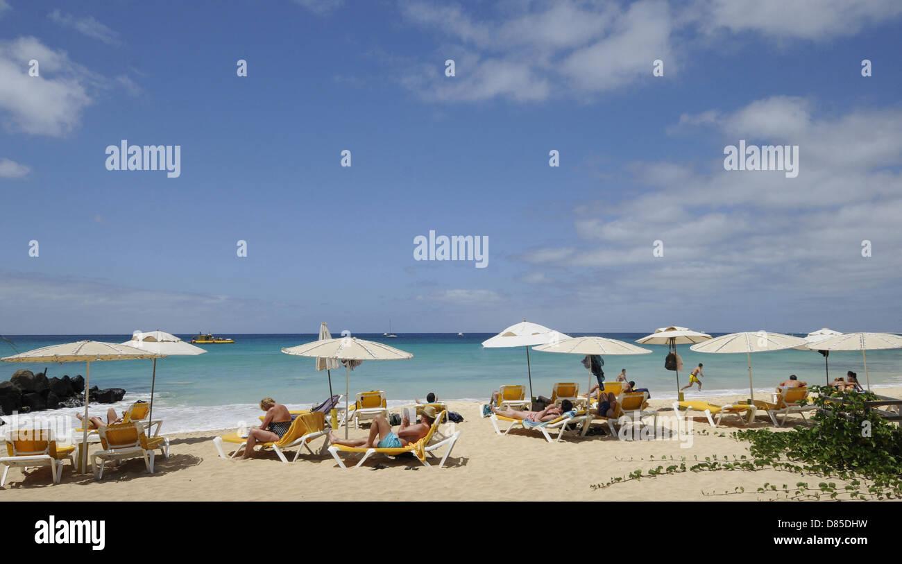 Santa Maria Beach Île de Sal au Cap Vert Banque D'Images