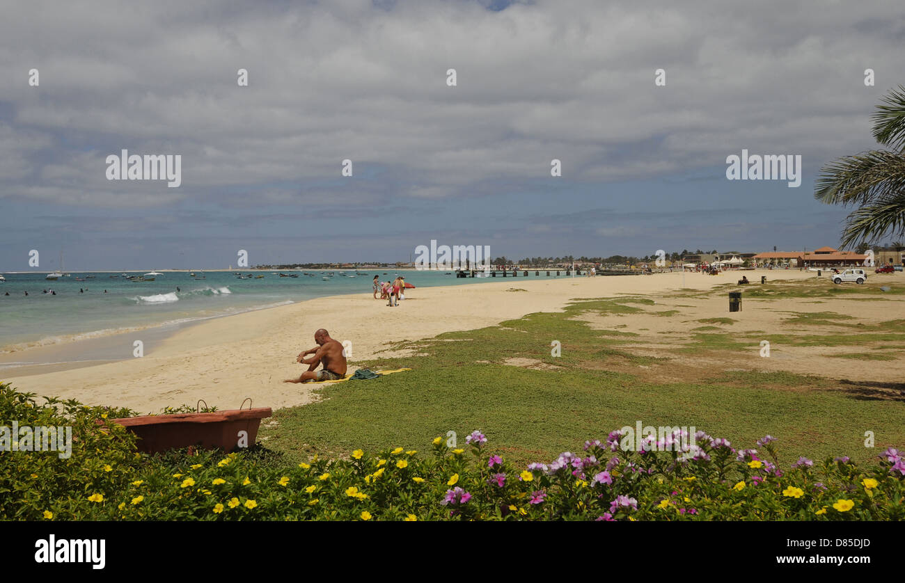 Santa Maria Beach Île de Sal au Cap Vert Banque D'Images