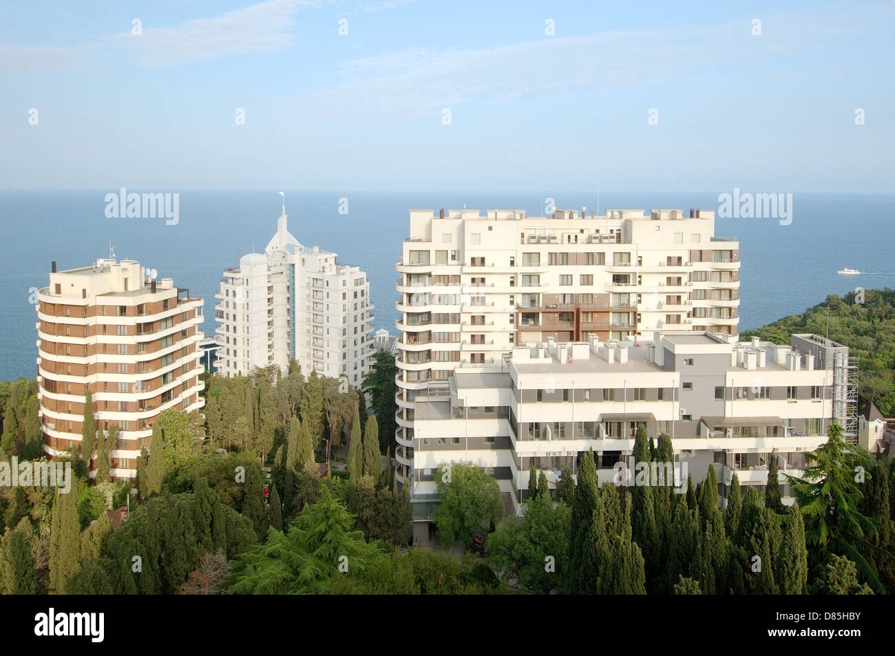 L'architecture de la ville de Yalta, Crimée, Ukraine, Europe de l'Est Banque D'Images