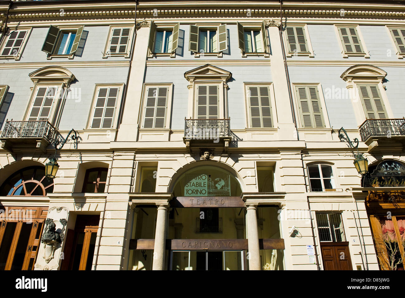 Italie Piémont Turin le théâtre Carignano Banque D'Images