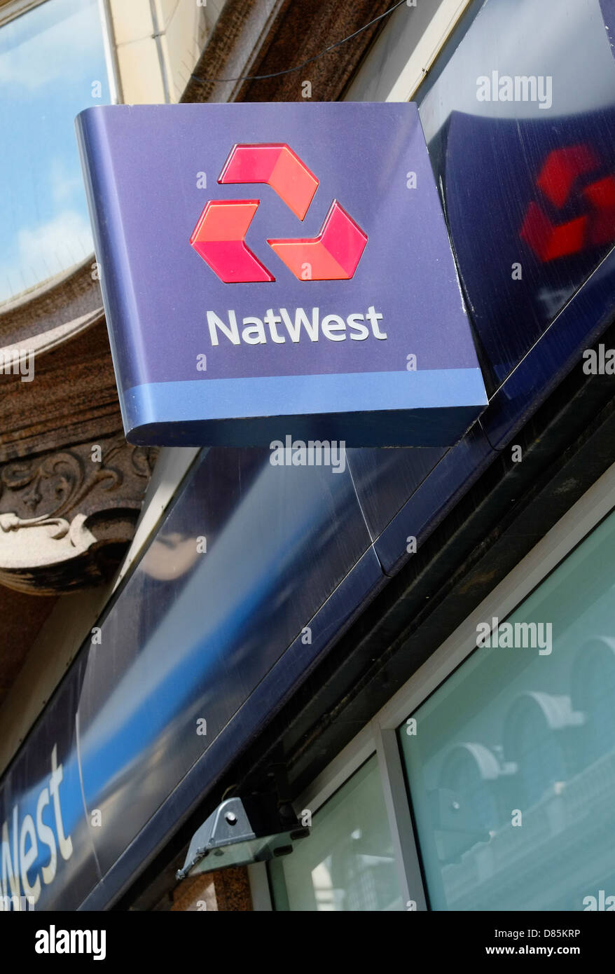 Natwest signe sur Northumberland Street à Newcastle. Banque D'Images