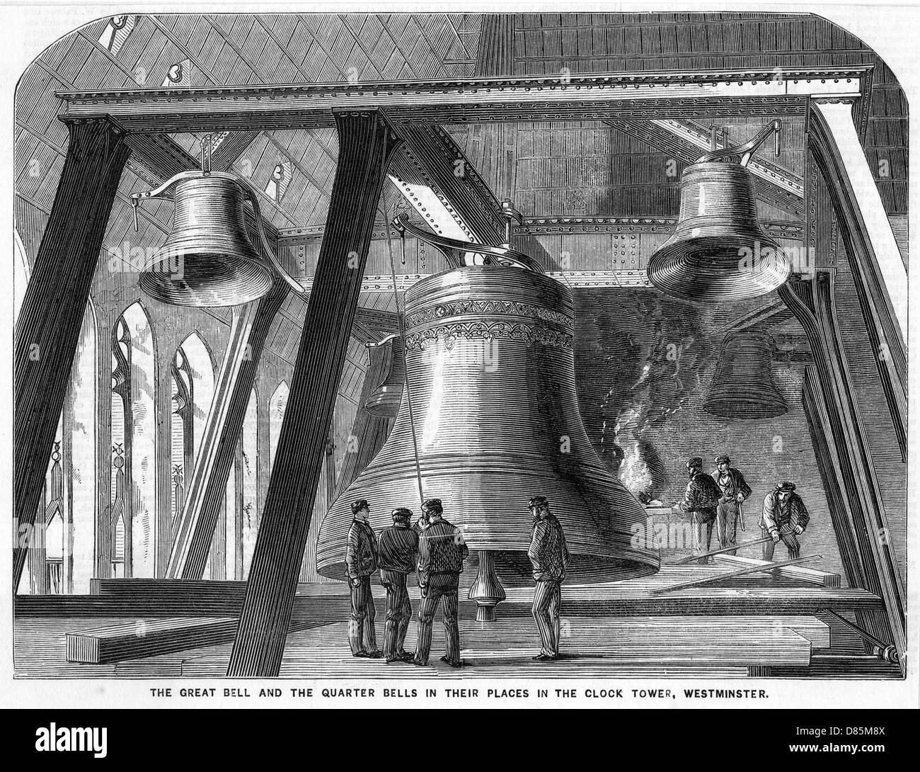 Big Ben installé Banque D'Images