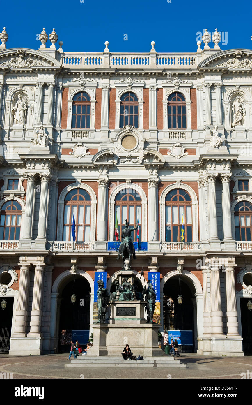 Italie Piémont Turin palais Carignano Banque D'Images