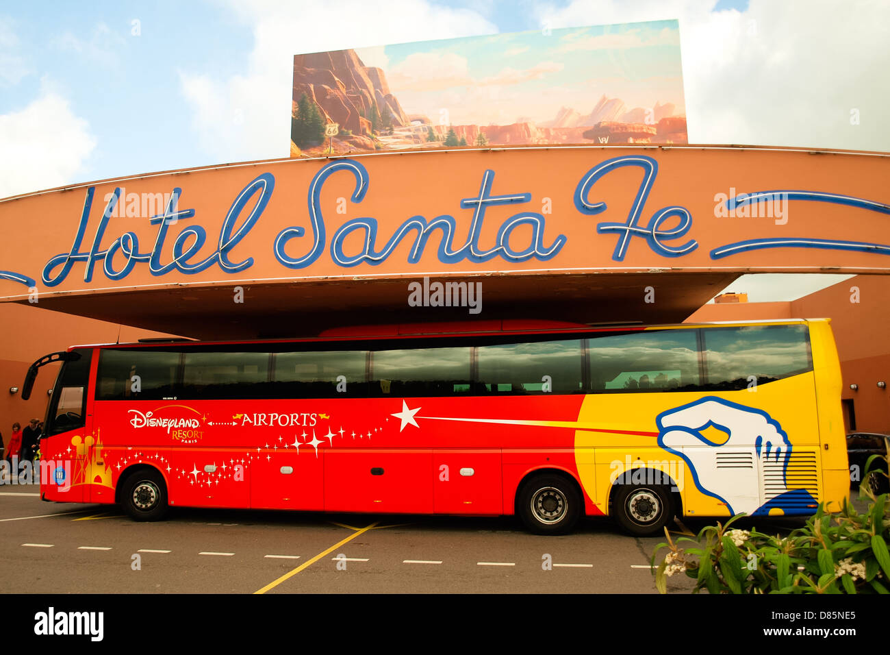 Disneyland Paris, navette bus de l'aéroport Photo Stock - Alamy