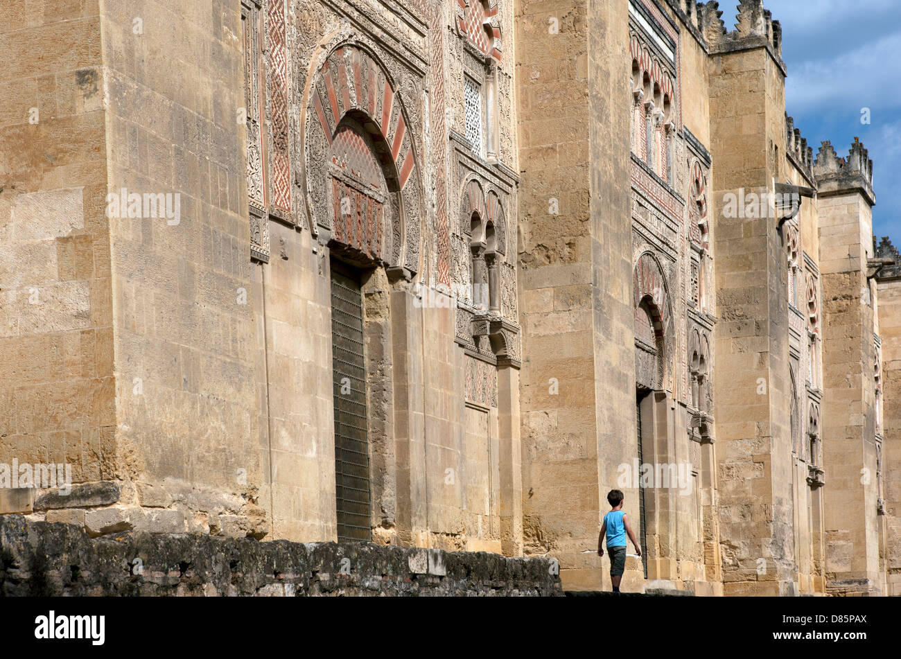 Façade de l'Est de la mosquée. L'art musulman, 8e siècle Banque D'Images