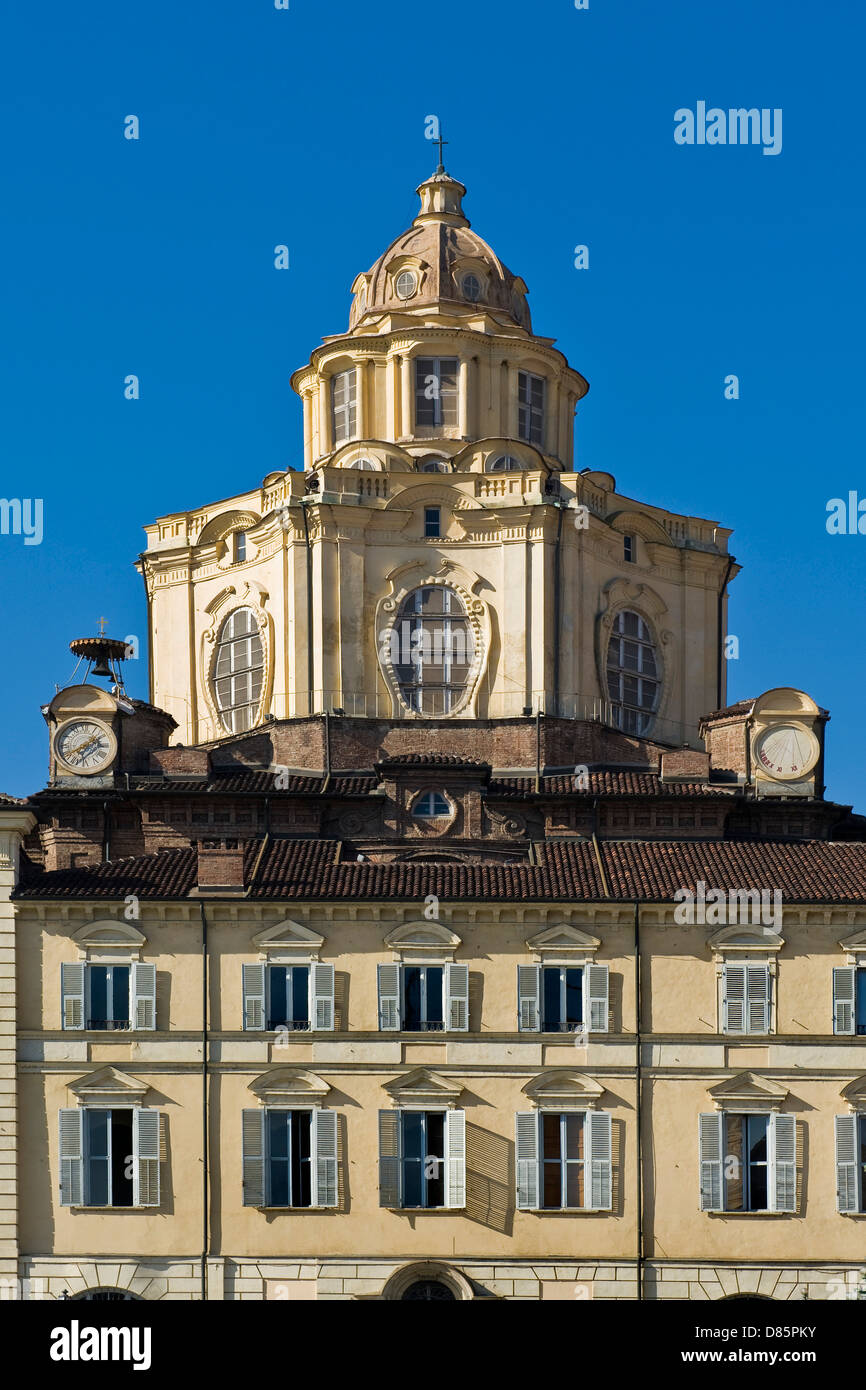 L'Italie, Piémont, Turin, église San Lorenzo Banque D'Images