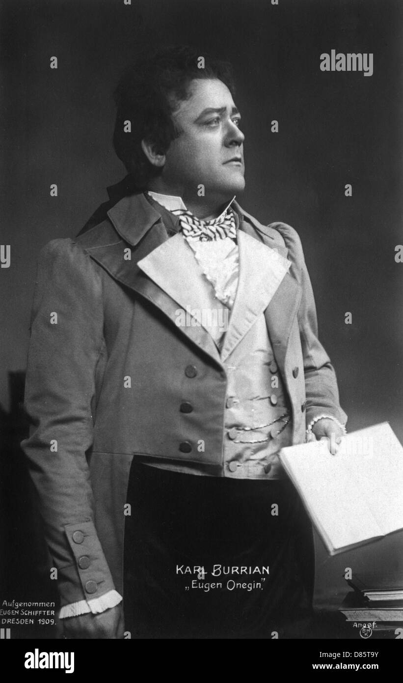 Karl Burrian comme Eugene Onegin Banque D'Images