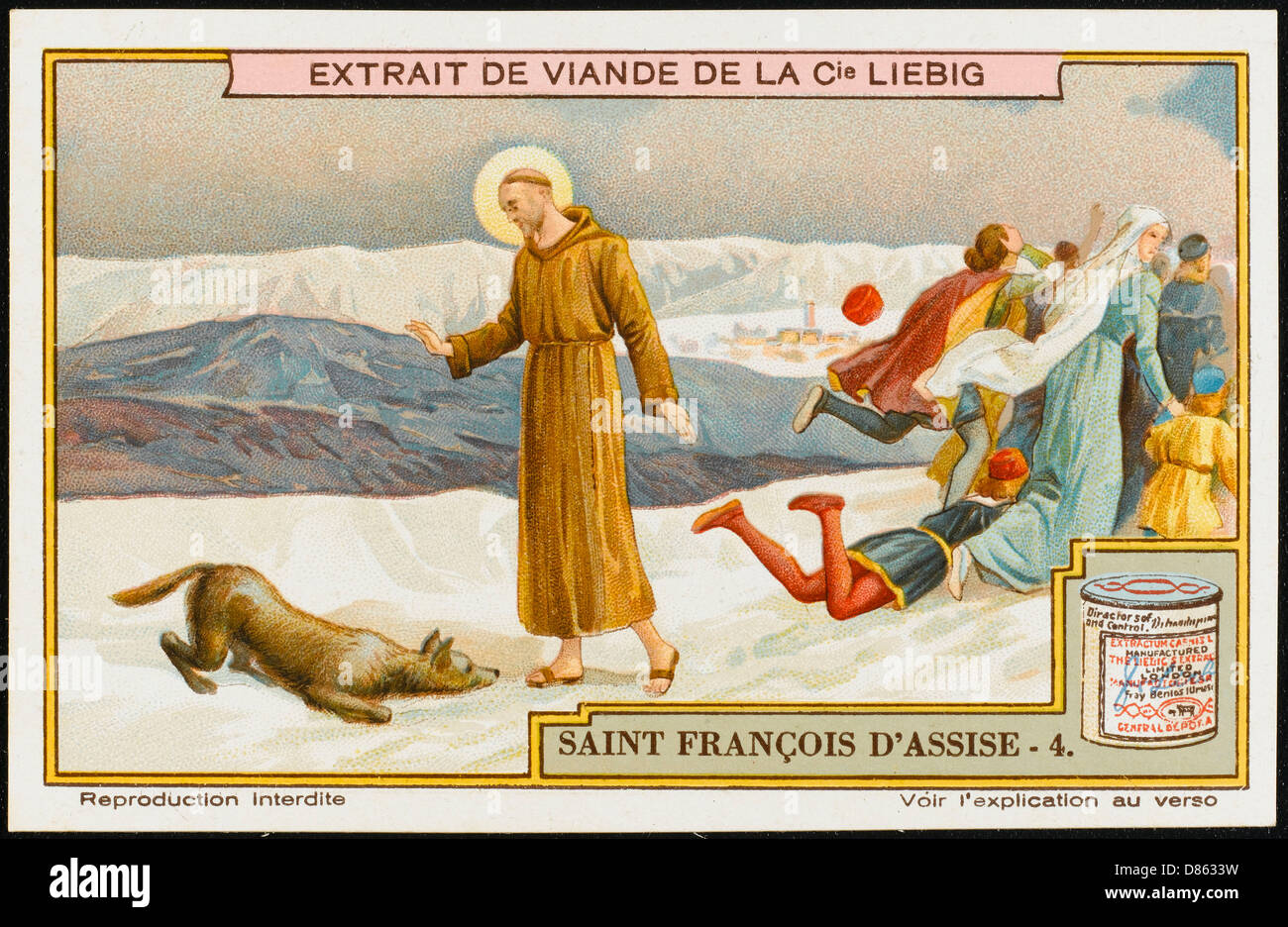 Saint François et le Loup de Gubbio Photo Stock - Alamy