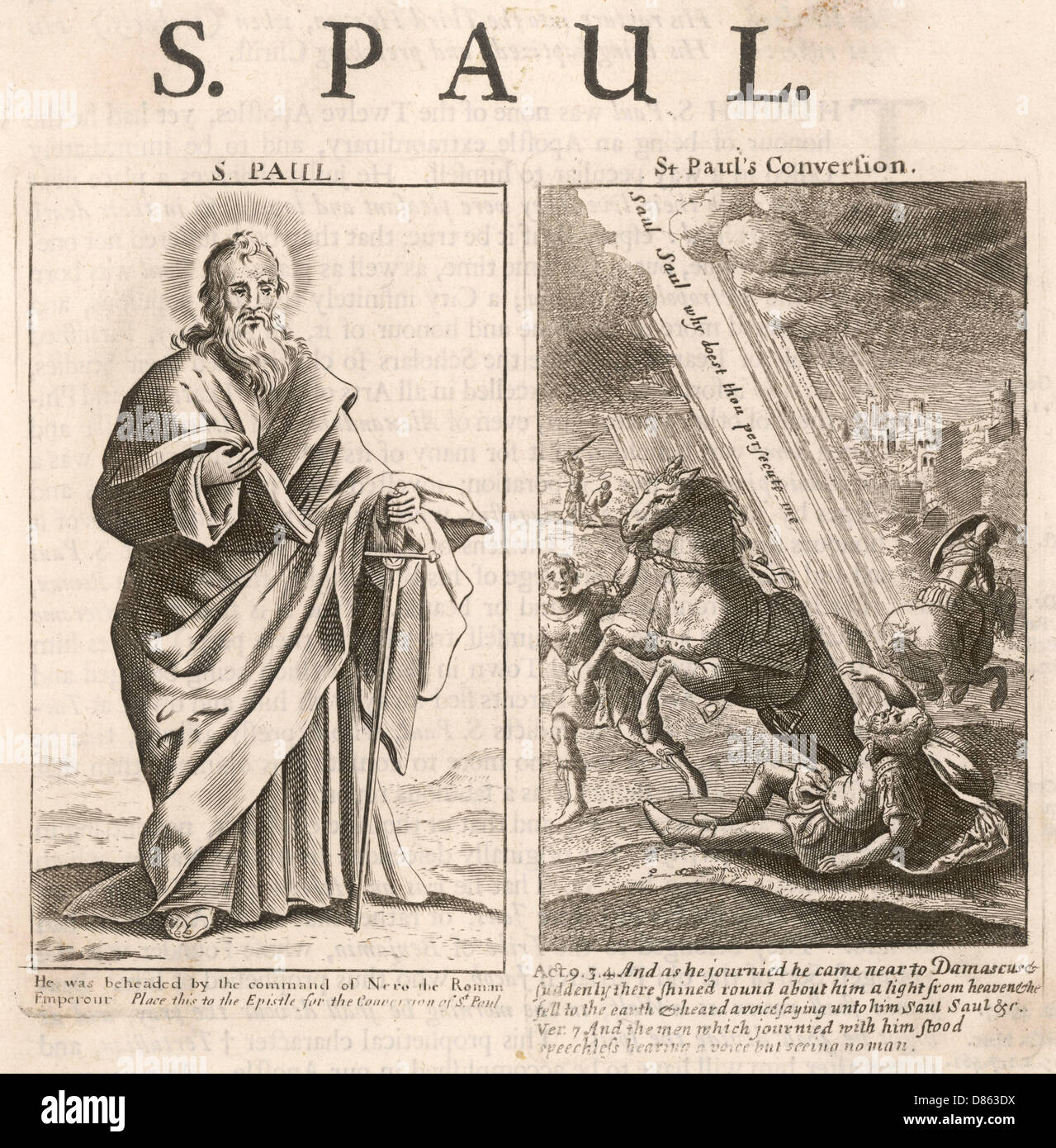 Saint Paul, et sa conversion Banque D'Images