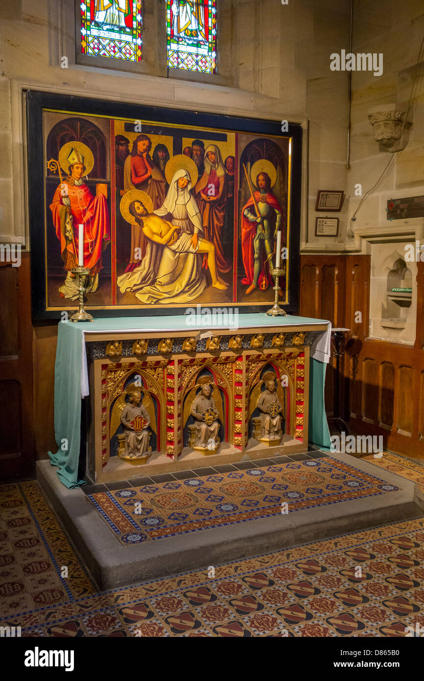 Chapelle de famille Pugin dans l'église St Augustines Ramsgate Kent. Banque D'Images