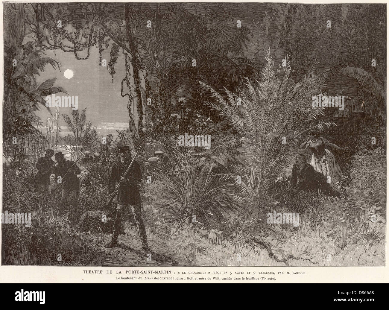 Une pièce au Théâtre de la porte-Saint-Martin, Paris Banque D'Images