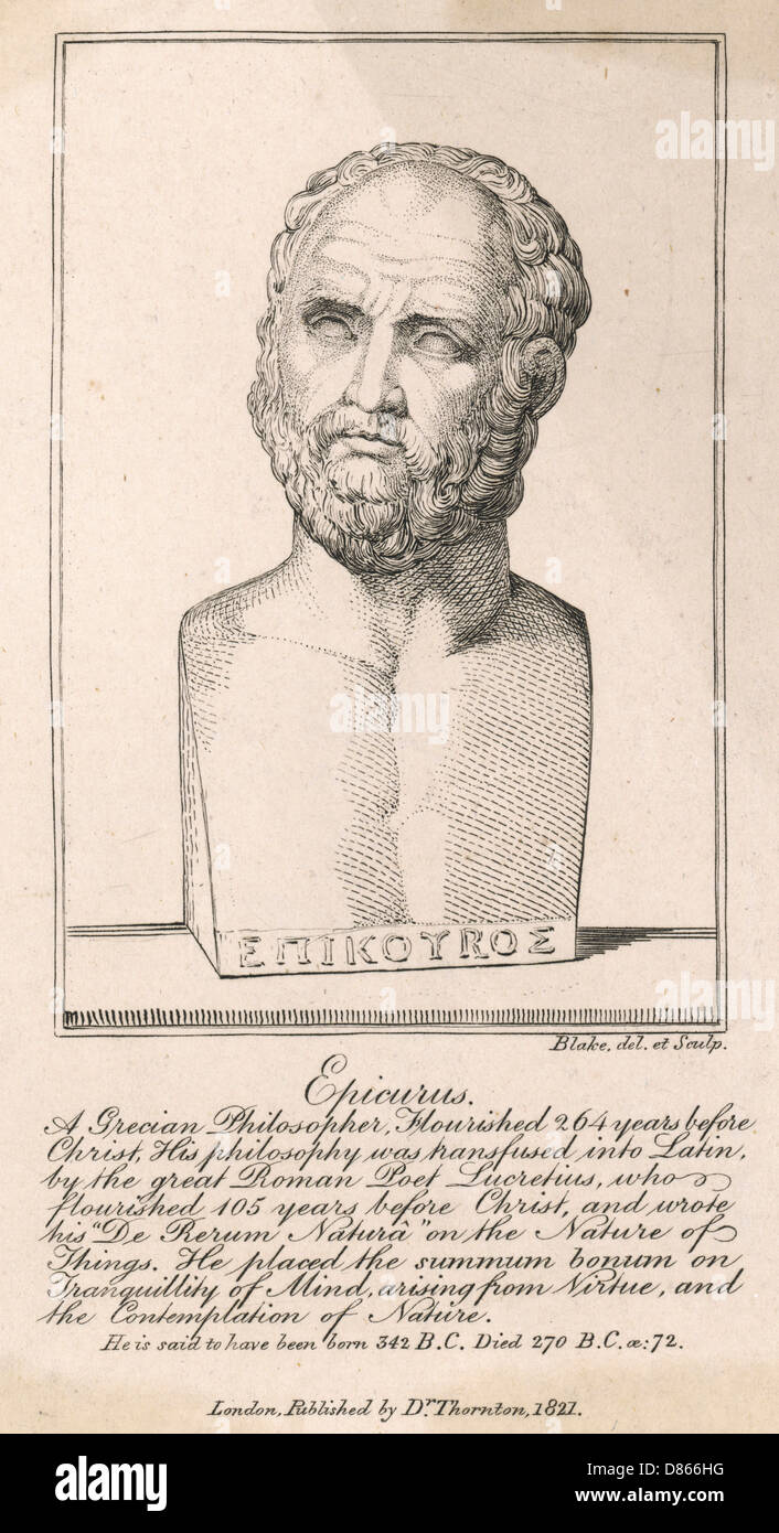 Epicurus, philosophe grec ancien Banque D'Images
