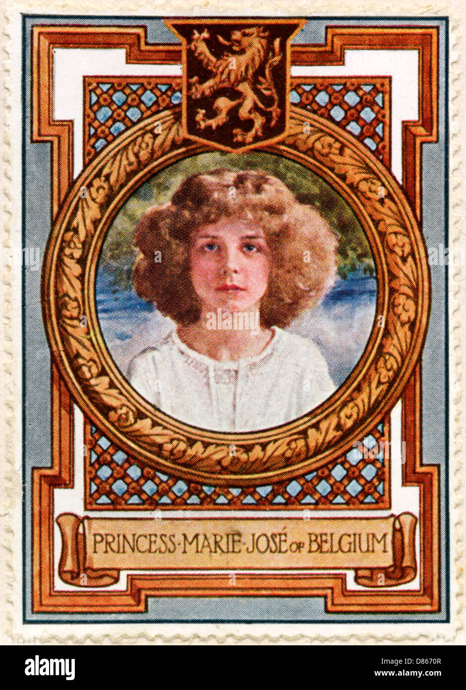 Marie José de Belgique / Stamp Banque D'Images