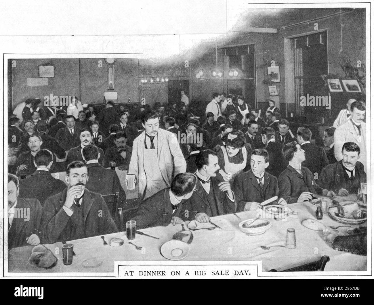 Au dîner, un grand jour de vente Banque D'Images