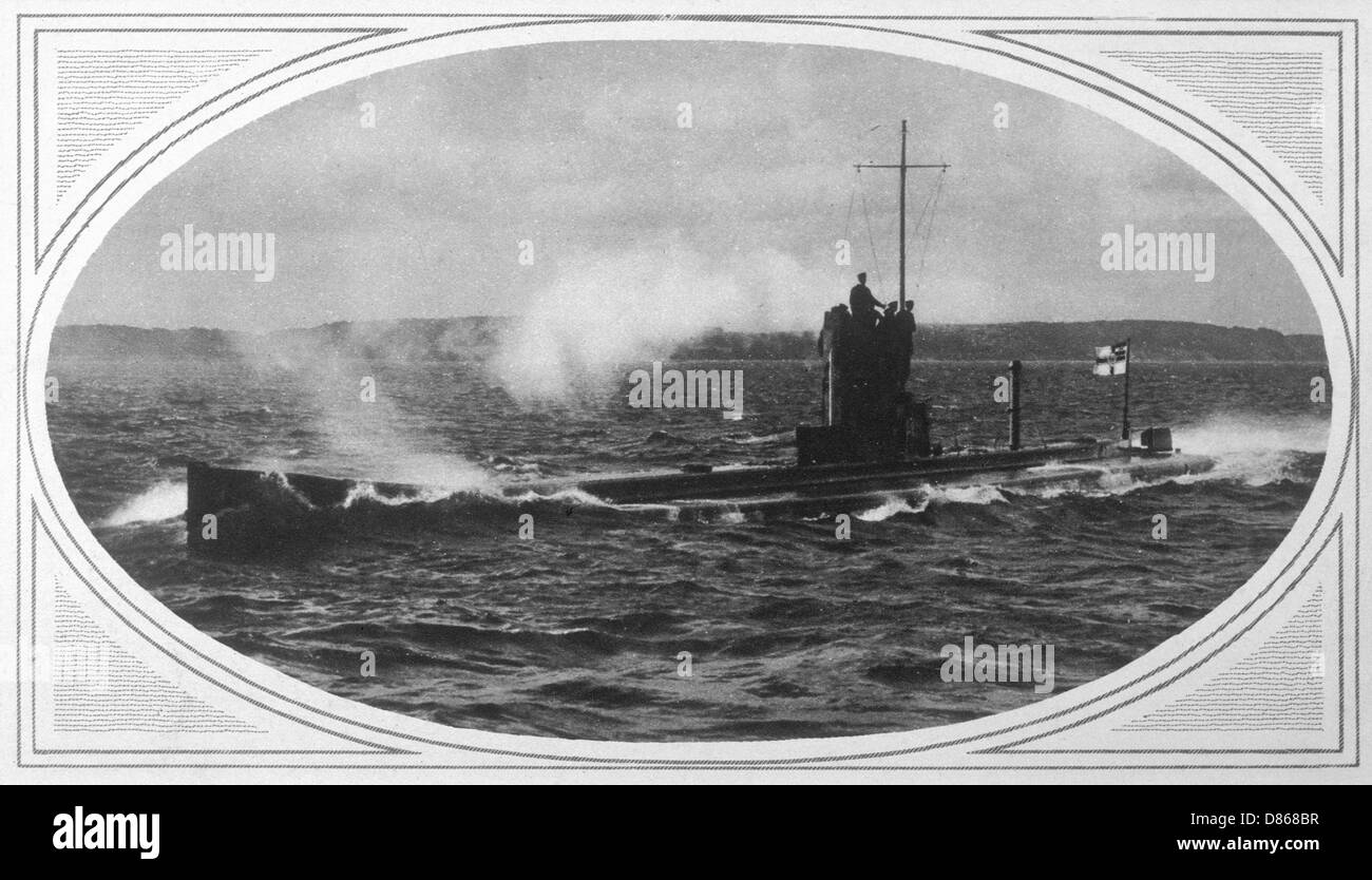 Naufrage de U8 sous-marins allemands, WW1 Banque D'Images
