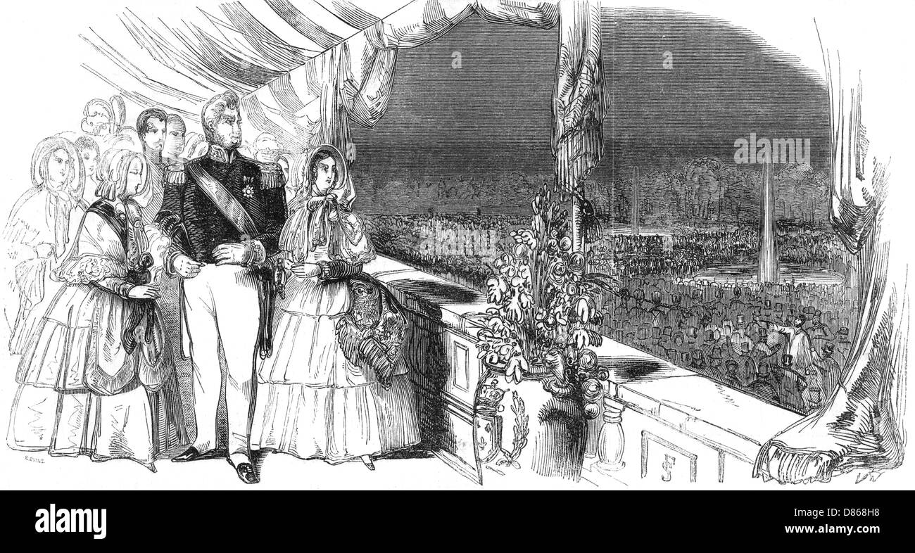 Tentative d'assassinat sur le roi Louis Philippe Banque D'Images