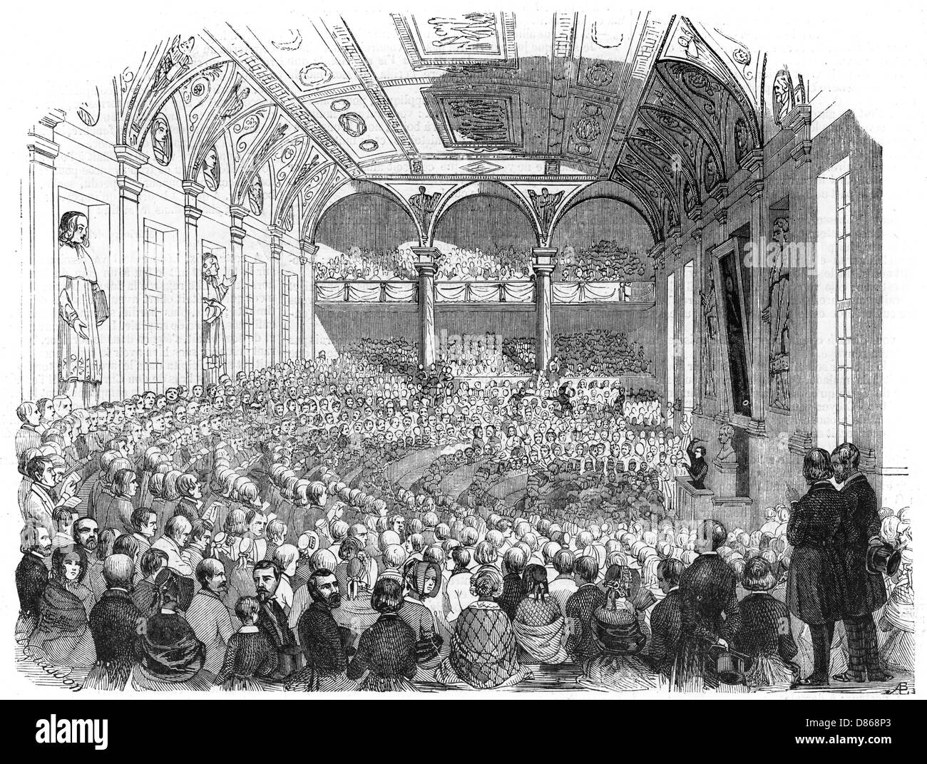 Concert à la Sorbonne, Paris 1843 Banque D'Images