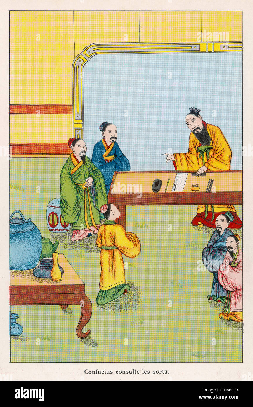 Confucius (551 - 479 av. J.-C.) Banque D'Images