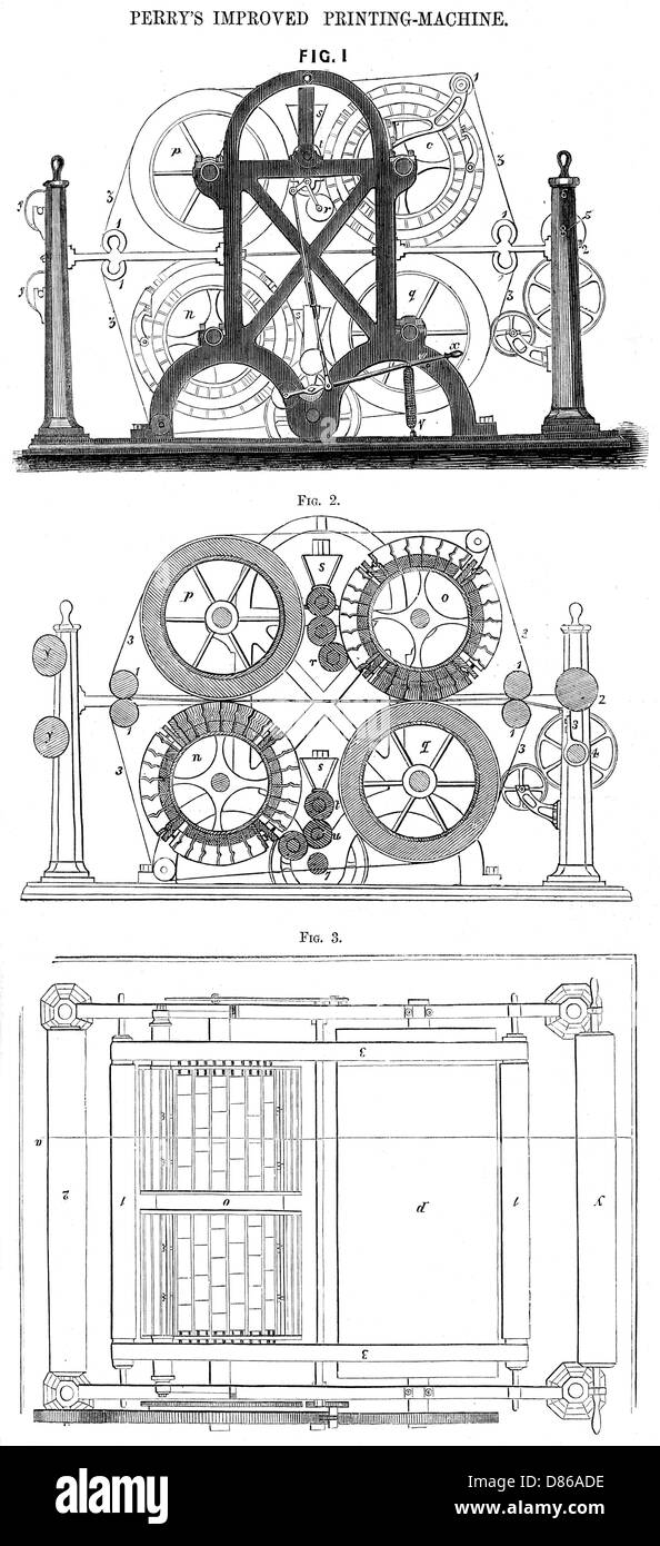 Machine d'impression améliorée Perrys Banque D'Images