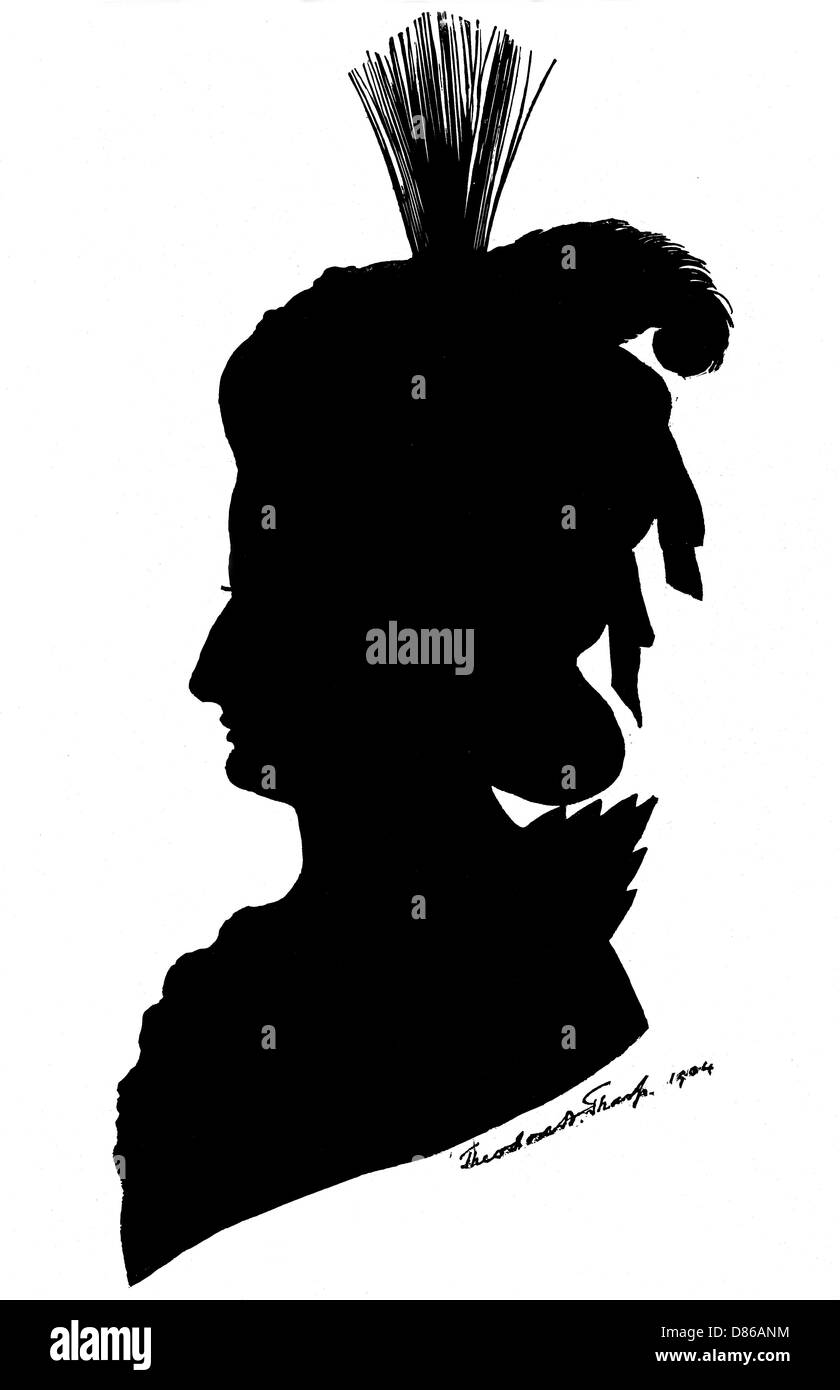 Marie Antoinette en silhouette Banque D'Images