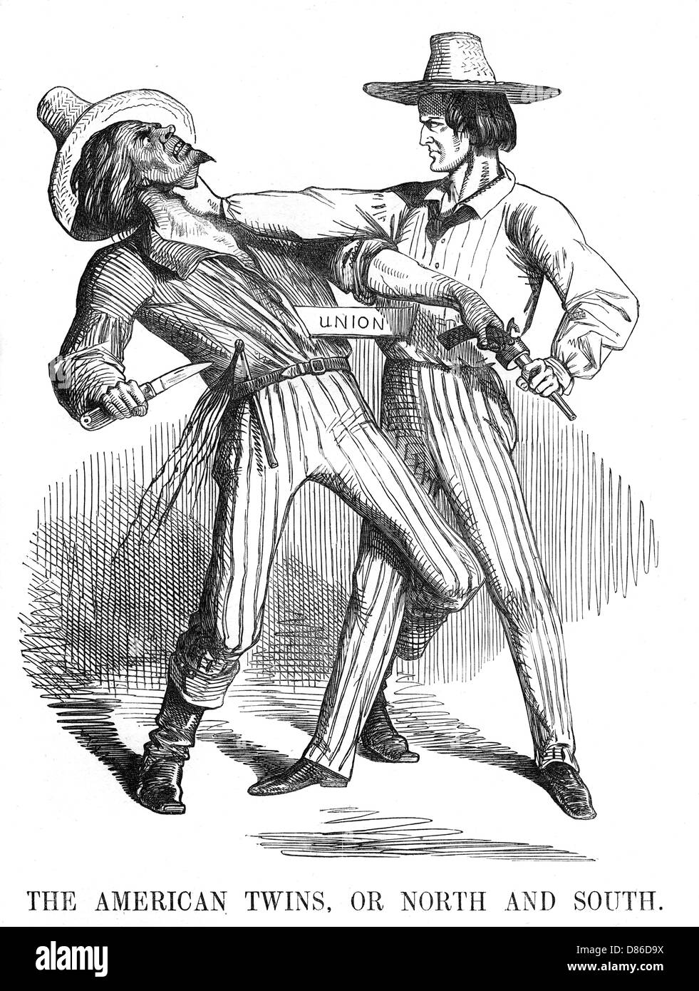 Les Jumeaux américains ou Nord et Sud Banque D'Images