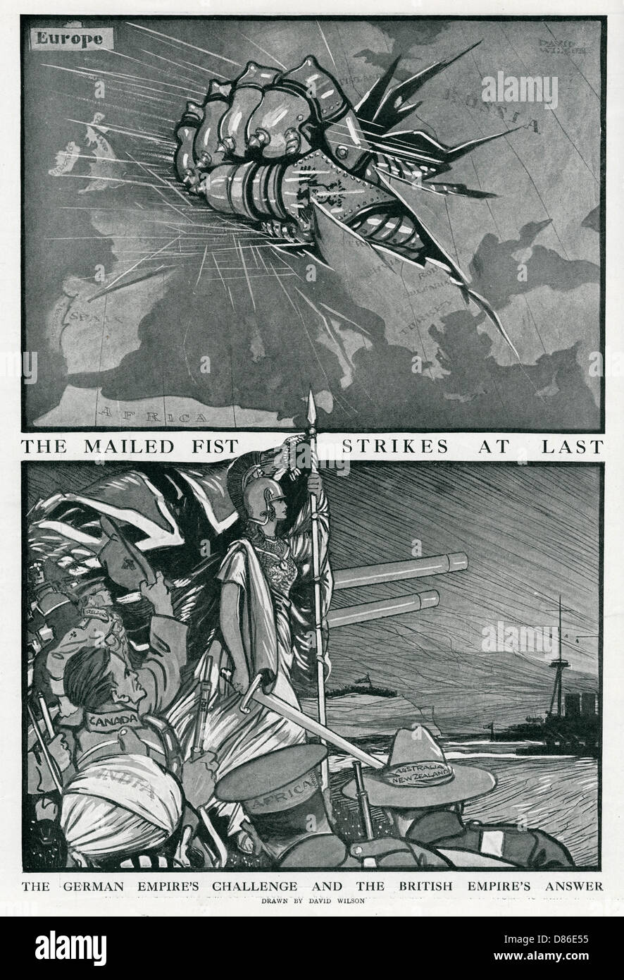 Le poing posté frappe enfin, WW1 Banque D'Images