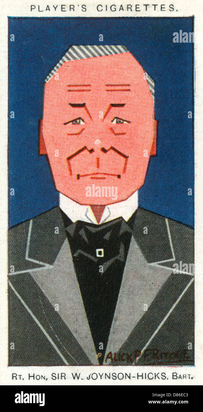 Sir William Joynson-Hicks - politicien conservateur Banque D'Images