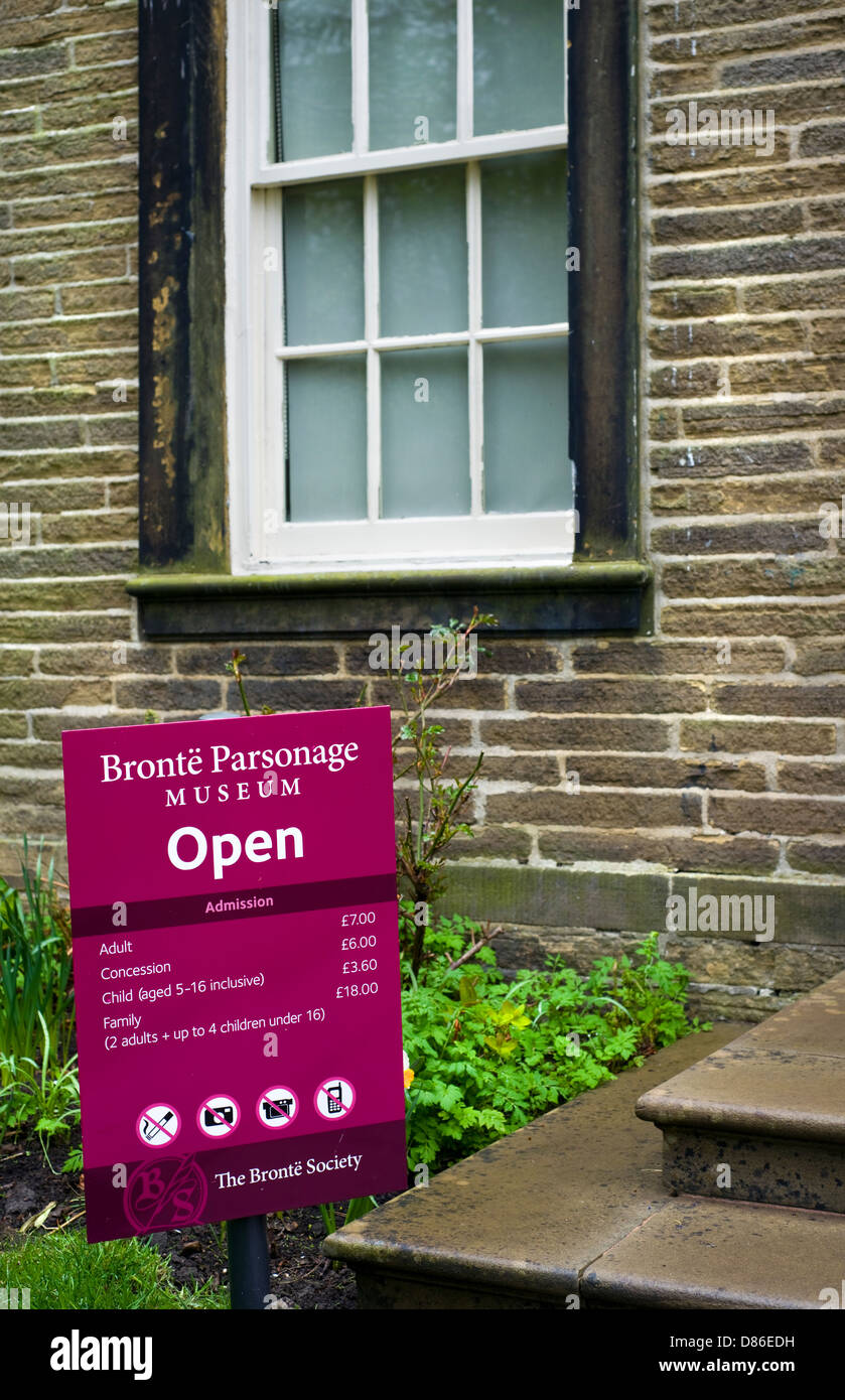 Le Bronte Parsonage Museum de Haworth, West Yorkshire, England, UK Banque D'Images