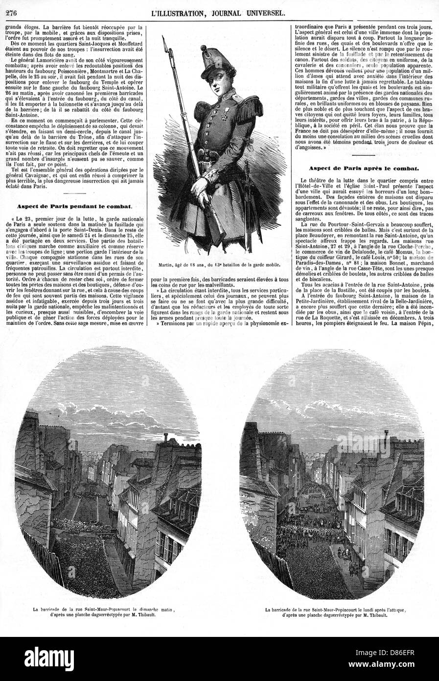 L'illustration page, 1 - 8 juillet 1848 Banque D'Images